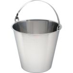 Swedish Stainless Steel  Bucket 12 Litre Graduated - Genware