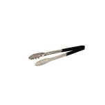 Genware Colour Coded Stainless Steel  Tong 23cm Black