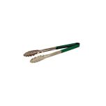 Genware Colour Coded Stainless Steel  Tong 31cm Green