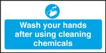 Wash Hands After Cleaning Chemicals - Safety Sign 100x200mm S/A