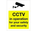 Safety Sign - CCTV in Operation for you safety and security 400x600mm