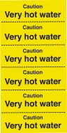 Caution very hot water. strip of 6. 100x200mm. S/A