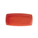 Churchill Stonecast Rectangular Plate Berry Red 350 x 185mm - DB069 - pk 12