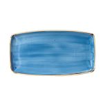 Churchill Stonecast Rectangular Plate Cornflower Blue 350 x 185mm - DF773 - pk 12
