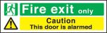 Fire exit only/door alarmed. 150x450mm F/P