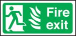 Fire Exit left Hospital. 150x300mm S/A