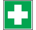 First Aid Symbol Sign 100x100mm Self Adhesive
