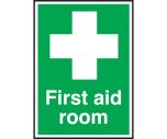 First Aid Room Sign 150x100mm Self Adhesive