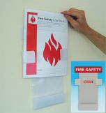 Fire safety log book holder.