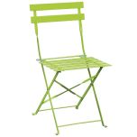 Bolero Pavement Style Steel Chairs Green  (Pack of 2)   GH552