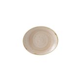 Churchill Stonecast Oval Coupe Plate Nutmeg Cream 160(W) x 197(D)mm - GR946 - pk 12
