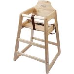 Wooden High Chair - Light Wood - Genware