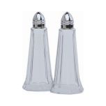 Glass Lighthouse Salt Shaker Silver Top - Genware