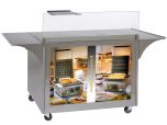 Roller Grill MG-02 - Mobile Stainless Steel Servery Cart