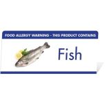 Allergen Warning Buffet Tent Notice "This Product Contains Fish" BT008