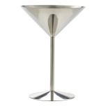 Stainless Steel Martini Glass 24cl/8.5oz - Genware MRS240