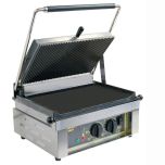 Roller Grill PANINI L Large Single - Ribbed Top & Flat Base Plates Contact Grill