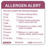 50X50mm Removable Allergen Label (500) - Genware
