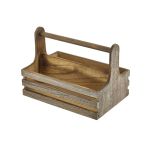 Rustic Wooden Table Caddy - Genware