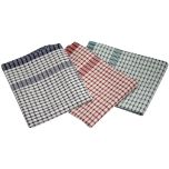 Cotton Check Towel 46X69cm 10Pcs Mix Colours - Genware TW02