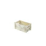 Wooden Crate White Wash Finish 27 x 16 x 12cm - Genware