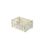 Wooden Crate White Wash Finish 34 x 23 x 15cm - Genware