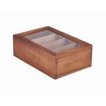 Acacia Wood Tea Box 30X20X10cm - Genware