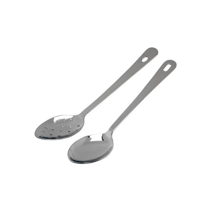 Set of 6 10 Inch Stainless Steel Buffet Serving Spoon Set 