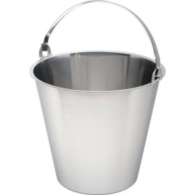 Swedish Stainless Steel  Bucket 10 Litre Graduated - Genware