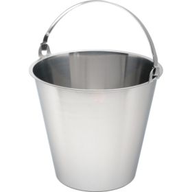 Swedish Stainless Steel  Bucket 15 Litre Graduated - Genware