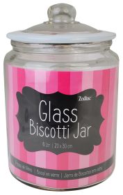 Glass Biscotti Jar h 30 x d 20 cm 6L