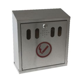 Genware Stainless Steel  Wall-Mounted Outdoor Ashtray