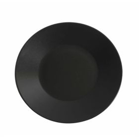 Luna Wide Rim Plate 27.5cm Ø Black Stoneware