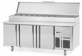Infrico BMPP2000EN Refrigerated Prep Counter Raised Collar for Gastronorms