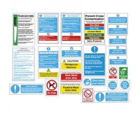 Butchers Food Hygiene & Safety Sign Pack BUTPK - 25 Signs