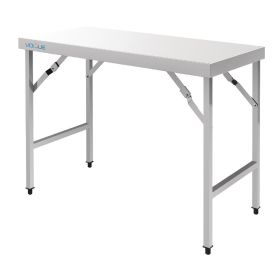 Vogue Stainless Steel Folding Table 1800mm - CB906 - 900(H) x 1800(W) x 600(D)mm