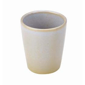 Terra Stoneware Rustic White Conical Cup 10cm - pk 6