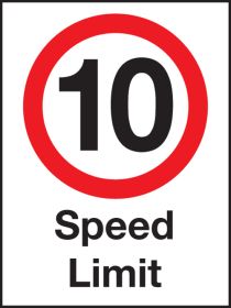 10 mph speed Limit .  600x400mm W/M
