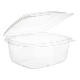 Compostable PLA Hinged-Lid Deli Containers 500ml - Pk 300