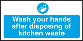 Wash hands after disposing waste. 100x200mm S/A