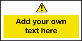 Hazard & Warning - Create Your Own Catering Sign - Add Your Own Text 100x200mm