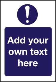 Mandatory - Create Your Own Catering Sign - Add Your Own Text 300x200mm