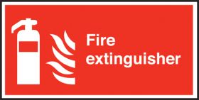 Fire Extinguisher Text & symbol Sign 100x200mm