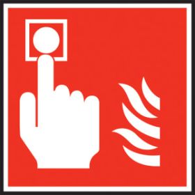Fire alarm symbol. 100x100mm P/L