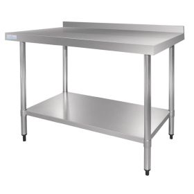 Vogue Stainless Steel Table with Upstand 600mm - GJ505 - 600(W) x 700(D) x 900(H)mm