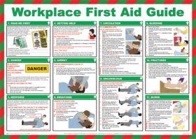 Workplace First Aid Guide Poster. 420x590mm