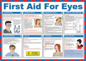 First aid for eyes poster. 420x590mm
