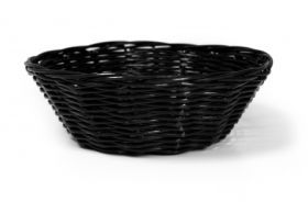 Rattan Basket Round 18cm / 7" Black