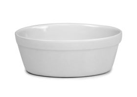 Oval Pie Dish White Ceramic 16cm / 0.4 Ltr 