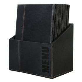 Contemporary Menu Box + 20 A4 Black Menus - Genware
